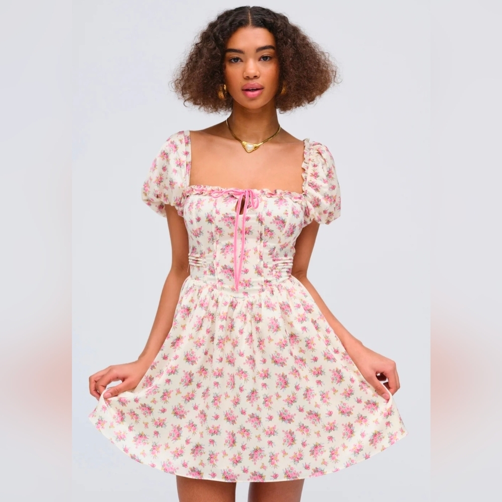 For Love And Lemons Etienne Floral Mini Dress - Picture 1 of 5